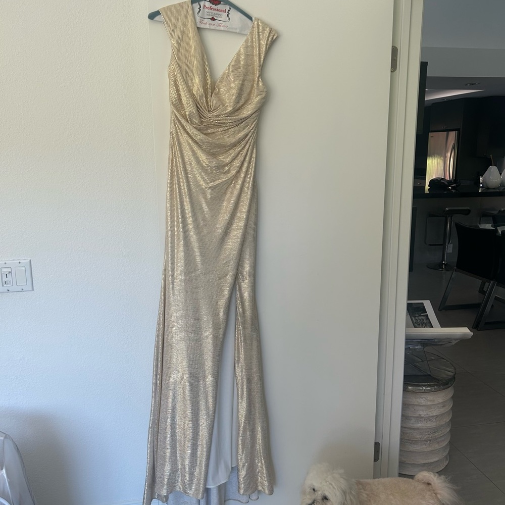 Jovani gold gown size 8 worn once